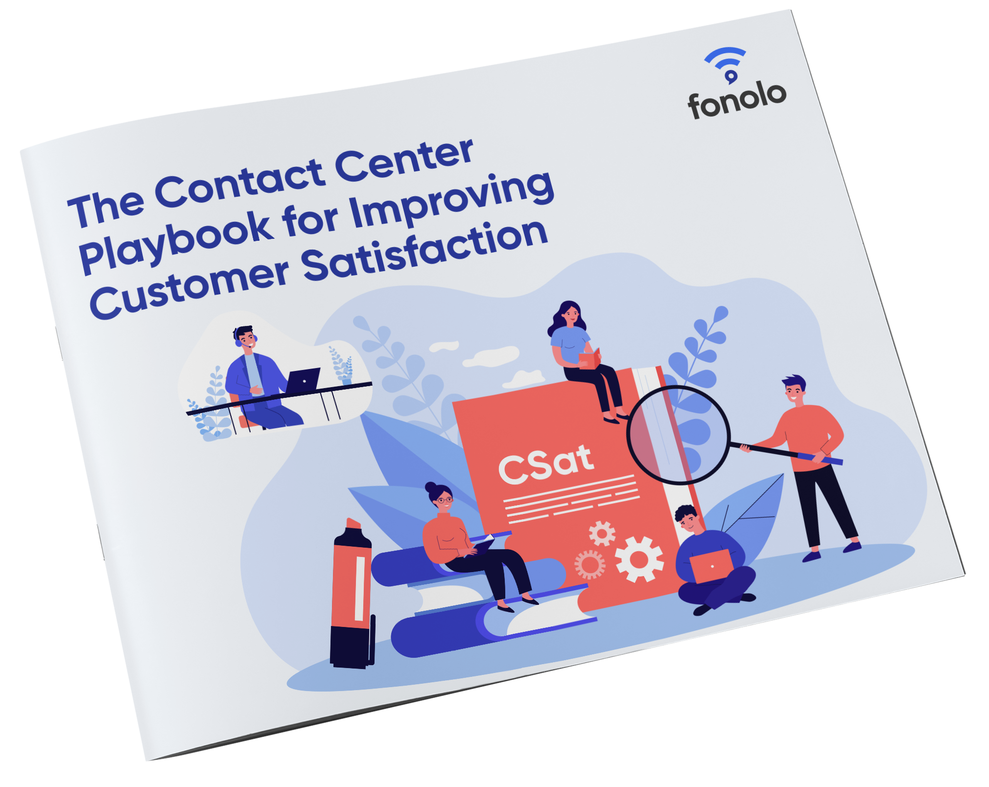 The Contact Center Playbook for Improving Customer-Angled Cover